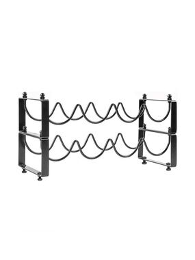 8 Bottle Metal Wine Rack – 2 Tier Stackable Countertop Wine Holder
